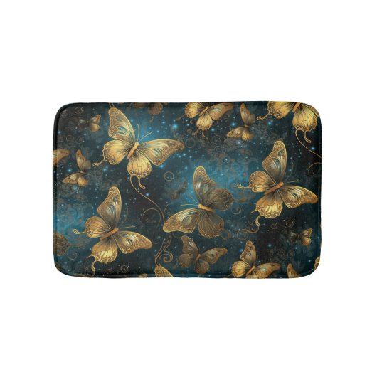 Tapis De Bain Papillons d'or Mat de bain (Devant)