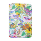 Tapis De Bain Papillons et fleurs (Devant (Vertical))