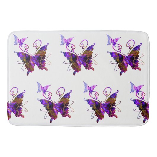 Tapis De Bain Papillons Imaginaires (Devant)