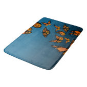 Tapis De Bain Papillons Monarch Ombre Bleu (Angle)