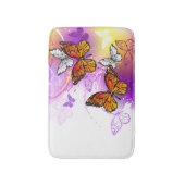 Tapis De Bain Papillons Monarque sur Arrière - plan pourpre (Devant (Vertical))