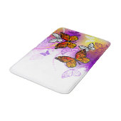 Tapis De Bain Papillons Monarque sur Arrière - plan pourpre (Angle)