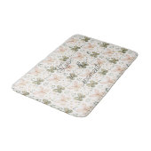 Tapis De Bain Papillons Rose Fuschia Vert Menthe (Angle)