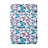 Tapis De Bain Papillons rose violet bleu Turquoise (Devant (Vertical))