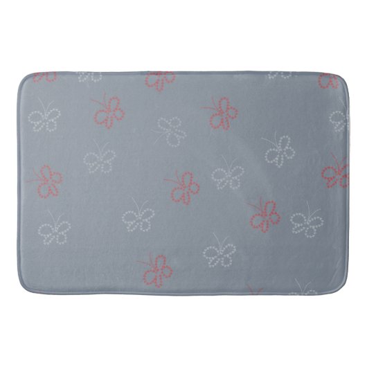 Tapis De Bain Papillons Stars Sage Dusty Blue (Devant)