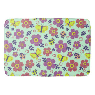 Tapis De Bain 🌸 Papillons Style Floral Cozy Home 🌸