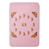 Tapis De Bain Papillons sur le bain rose (devant Vertical)