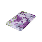 Tapis De Bain Papillons violets sur une branche (Angle)