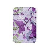 Tapis De Bain Papillons violets sur une branche (Devant (Vertical))