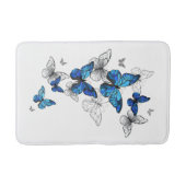 Tapis De Bain Papillons volants bleus Morpho (Devant)