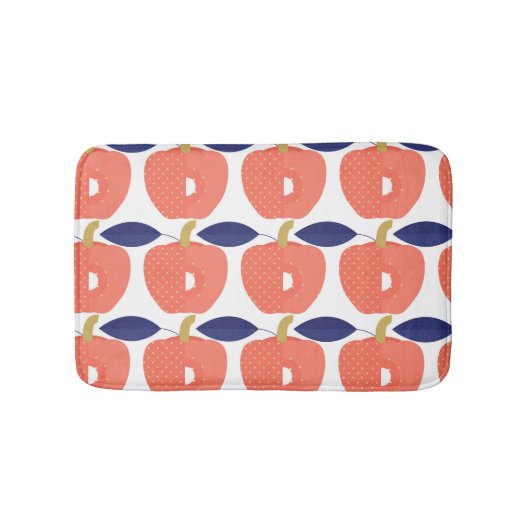 Tapis De Bain Paprika Rouge : Épices Inspirés Sans Couleur. (Devant)