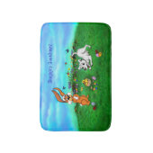 Tapis De Bain Pâques - Chiot Capo Rabbit et Chick (Devant (Vertical))