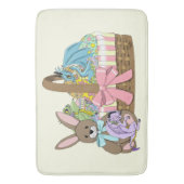 Tapis De Bain Pâques Panier Dragons Oeufs (devant Vertical)