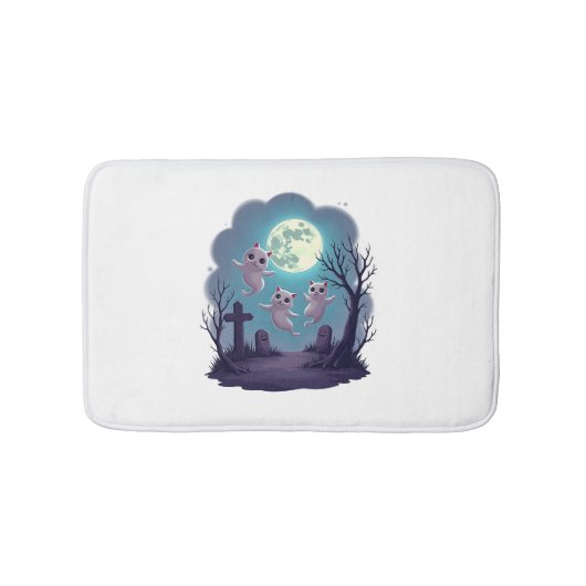 Tapis De Bain Parade de chat fantôme (Devant)