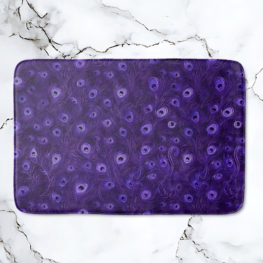Tapis De Bain Paradis du paon pourpre