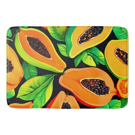 Tapis De Bain Paradis tropical de la papaye (Devant)