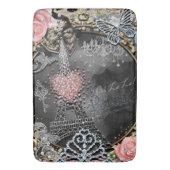 Tapis De Bain Paris Bling Glamor Sparkle France Girly Trendy (devant Vertical)