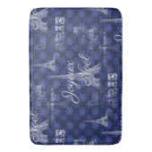 Tapis De Bain Paris Joyeux Noel Bathmat bleu Noël (devant Vertical)