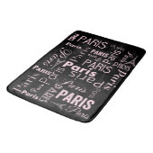 Tapis De Bain Paris rose et noir Paris (Angle)