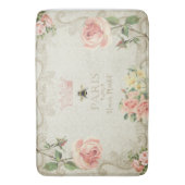 Tapis De Bain Paris Shabby Peach rose Roses (devant Vertical)