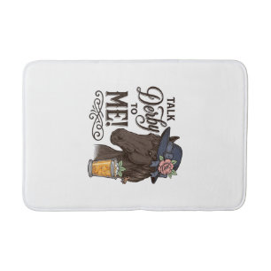 Tapis De Bain Parle Derby à Moi Cheval Gravure Vintage T-Shirt_1