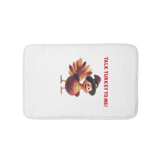 Tapis De Bain Parle dinde avec moi drôle de conception de Thanks (Devant)