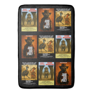 Tapis De Bain Parodie d'affiche de film western