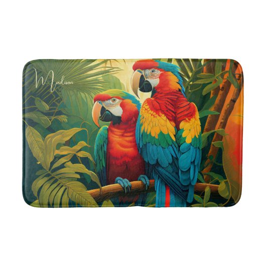 Tapis De Bain Parroquets colorés (Devant)