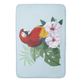 Tapis De Bain Parrot floral rouge Macaw Tropical Bird (devant Vertical)
