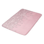 Tapis De Bain Parties scintillant à goutte rose pâle (Angle)