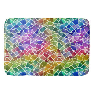 Tapis De Bain Parties scintillant Abstrait Octagon géométrique