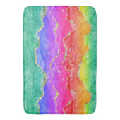 Tapis De Bain Parties scintillant arc-en-ciel Gold Agate (devant Vertical)