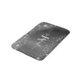 Tapis De Bain Parties scintillant argentée (Angle)