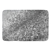 Tapis De Bain Parties scintillant Bokeh gris argent #1 (Parties (Devant)