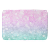 Tapis De Bain Parties scintillant Bokeh rose à vert (Devant)