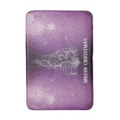 Tapis De Bain Parties scintillant d'arbre de Noël et flocons de (Devant (Vertical))