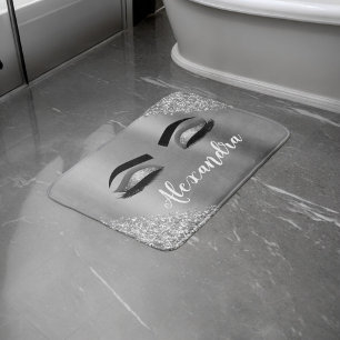 Tapis De Bain Parties scintillant d'argent Éclats d'oreillettes