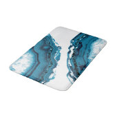 Tapis De Bain Parties scintillant de l'agent bleu Glam #1 (Angle)