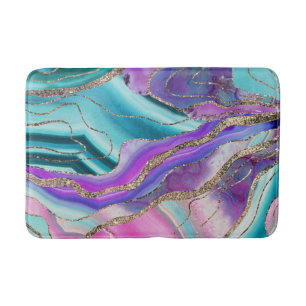 Tapis De Bain Parties scintillant de l'agent de la Sirène de l'