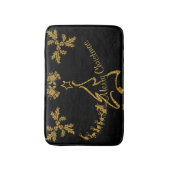 Tapis De Bain Parties scintillant d'or Joyeux Noël, Père Noël (Devant (Vertical))