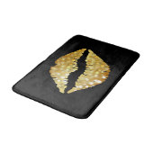 Tapis De Bain Parties scintillant d'or lèvres (Angle)