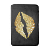 Tapis De Bain Parties scintillant d'or lèvres (Devant (Vertical))