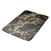 Tapis De Bain Parties scintillant dorée moderne Marbre noir (Angle)