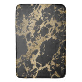 Tapis De Bain Parties scintillant dorée moderne Marbre noir (devant Vertical)