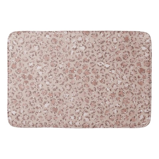 Tapis De Bain Parties scintillant Empreinte de léopard de purée (Devant)