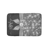 Tapis De Bain Parties scintillant en argent et bow (Devant)