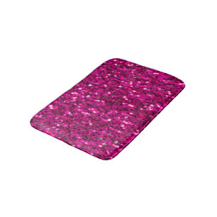 Tapis De Bain Parties scintillant étincelante rose chaud