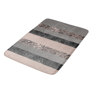 Tapis De Bain Parties scintillant floue Glam Stripes #1