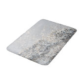 Tapis De Bain Parties scintillant gris argenté #2 (Angle)