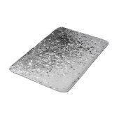 Tapis De Bain Parties scintillant gris argenté no 1 (Angle)